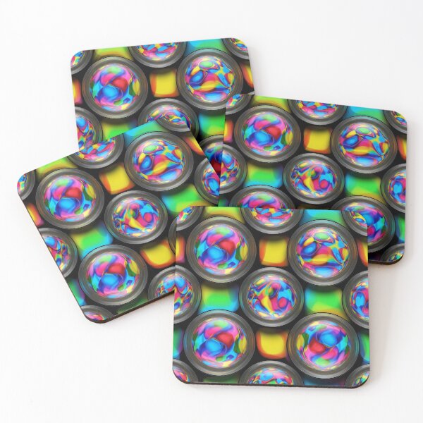 Item preview, Rainbow Bubble Grid designed and sold by Kaleidoscope Print.