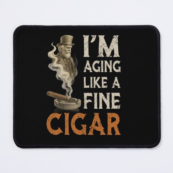 Item preview, Aging Like a Fine Cigar Vintage Humor Tee designed and sold by LarryMBrown.