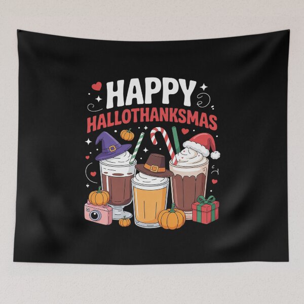 Item preview, Womens Coffee Halloween Thanksgiving Christmas Happy Hallothanksmas  designed and sold by RsFilsingerArt.