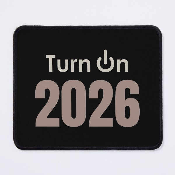 Item preview, Turn On 2026 – Minimal Power Button New Year Design designed and sold by PixelPlush.