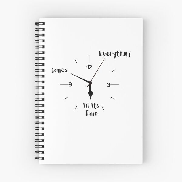Item preview, Everything Comes In Its Time - Minimalist Clock Quote Art designed and sold by Latikshop.