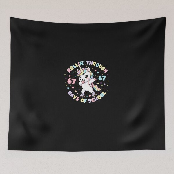 Item preview, Cute Unicorn Rollin’ Through 67 Days Of School designed and sold by yaginoie.