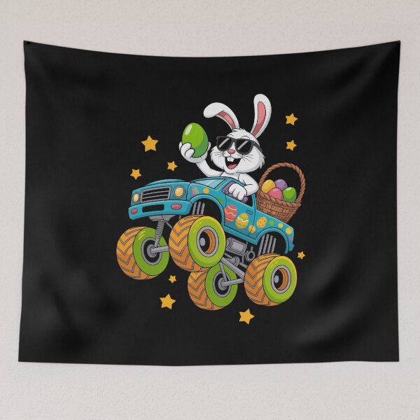 Item preview, Bunny Happy Easter Monster Truck Lovers designed and sold by cosmicncozyS.