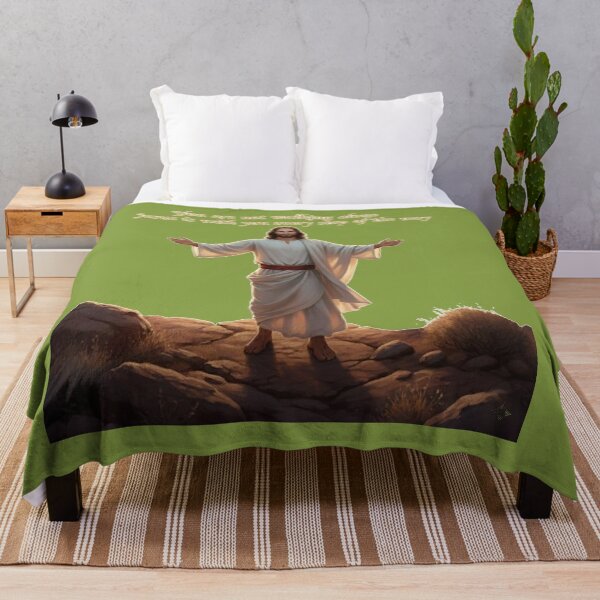Item preview, You Are Not Walking Alone – Jesus Faith & Hope Inspirational Art designed and sold by DroolWorthyUS.