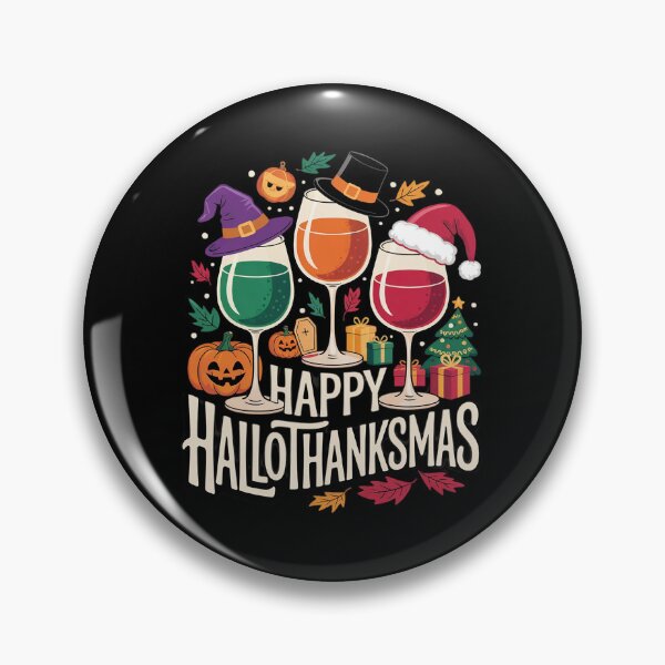 Item preview, Womens halloween thanksgiving christmas happy hallothanksmas glass  designed and sold by RsFilsingerArt.