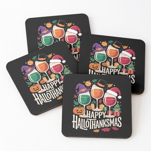 Item preview, Womens halloween thanksgiving christmas happy hallothanksmas glass  designed and sold by RsFilsingerArt.