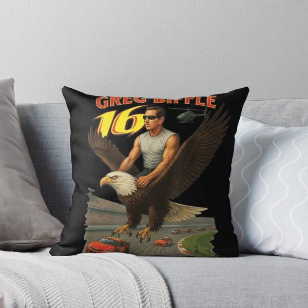 Item preview, Muscle Racing Hero Riding Eagle Over Speedway Vintage Parody Art designed and sold by SuziLope.