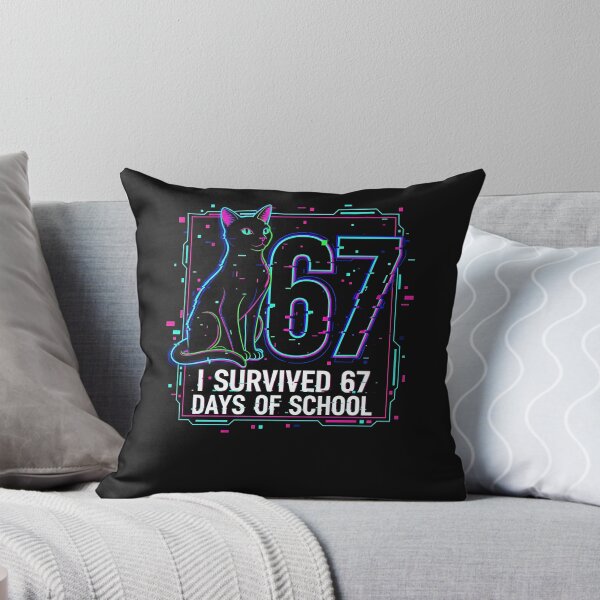 Item preview, Cyber Glitch Cat 67 I Survived 67 Days of School designed and sold by yaginoie.