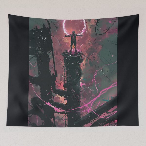 Item preview, Ascension Through the Neon Rift designed and sold by ArgentoArt.