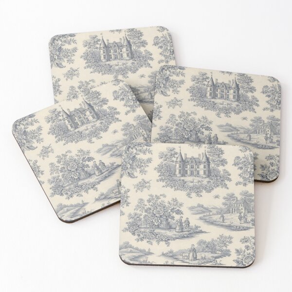 Item preview, Blue Toile de Jouy Countryside – Vintage Pastoral Pattern designed and sold by SplashTastic.
