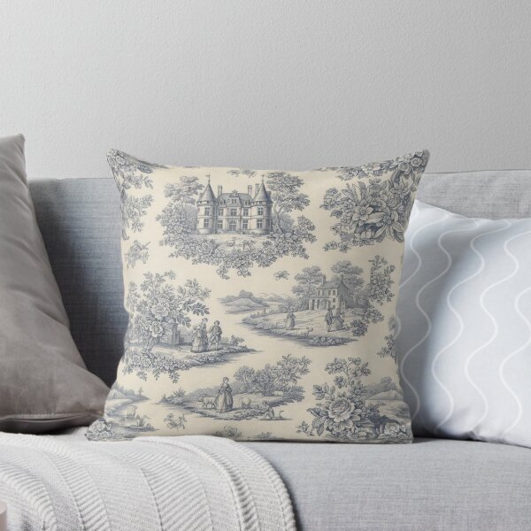 Item preview, Blue Toile de Jouy Countryside – Vintage Pastoral Pattern designed and sold by SplashTastic.