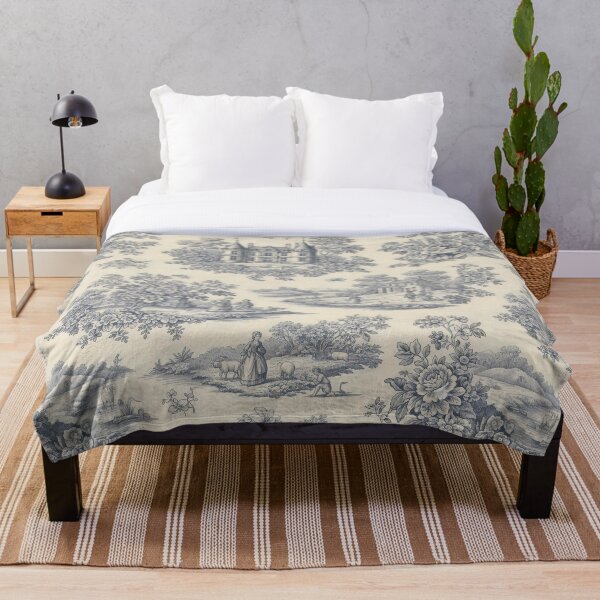 Item preview, Blue Toile de Jouy Countryside – Vintage Pastoral Pattern designed and sold by SplashTastic.
