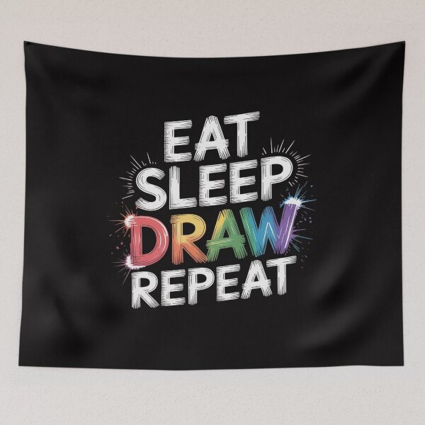 Item preview, Eat Sleep Draw Repeat Paint Sketching Drawing Artist designed and sold by Minoloinan.