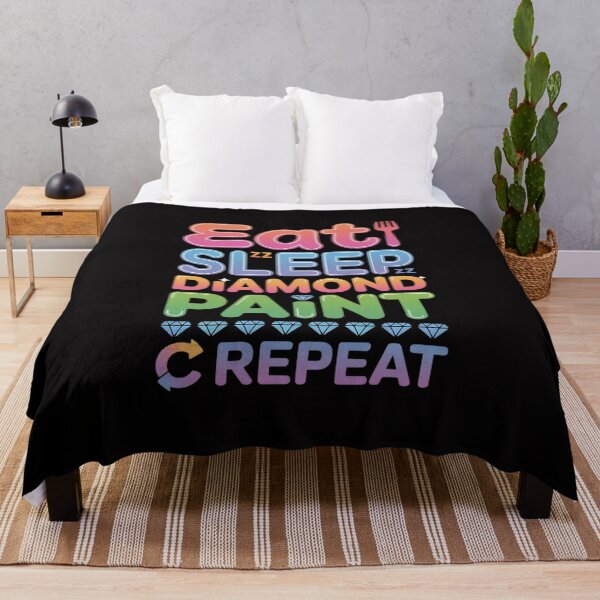 Item preview, Eat Sleep Diamond Paint Repeat Diamond Painting designed and sold by Minoloinan.