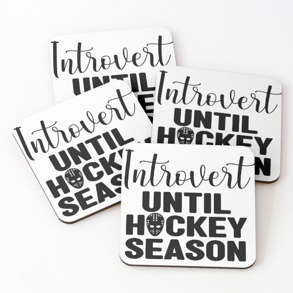 Item preview, Hockey saying: Introvert until hockey season includes goalie helmet image designed and sold by CHASAcreative.
