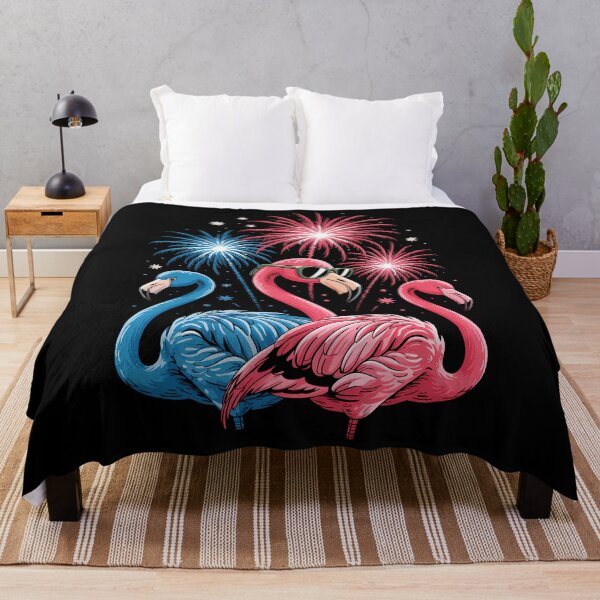 Item preview, Flamingos USA Flag 4th Of July Independence Day designed and sold by CruelShadesSt.