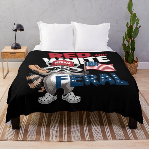 Item preview, Funny Raccoon 4th Of July Patriotic Cute Red White And Feral designed and sold by CruelShadesSt.