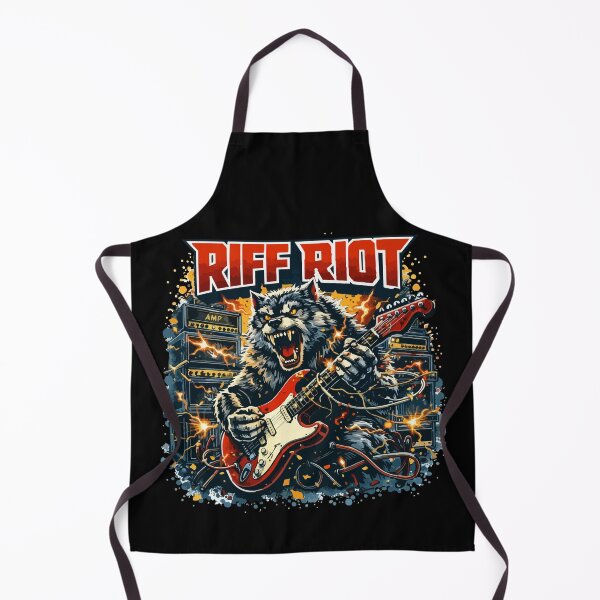 Item preview, Riff Riot Wolf Guitar – Heavy Metal Shredder Amp Stack Illustration designed and sold by BeetleDots.