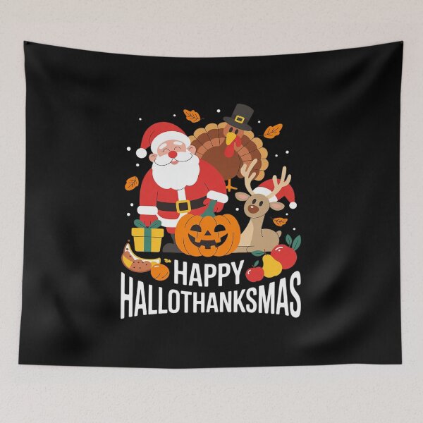 Item preview, Womens Happy Hallothanksmas Halloween Thanksgiving Christmas Day  designed and sold by RsFilsingerArt.