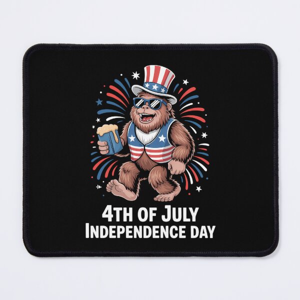 Item preview, 4th of July Independence day Bigfoot Cute designed and sold by CruelShadesSt.