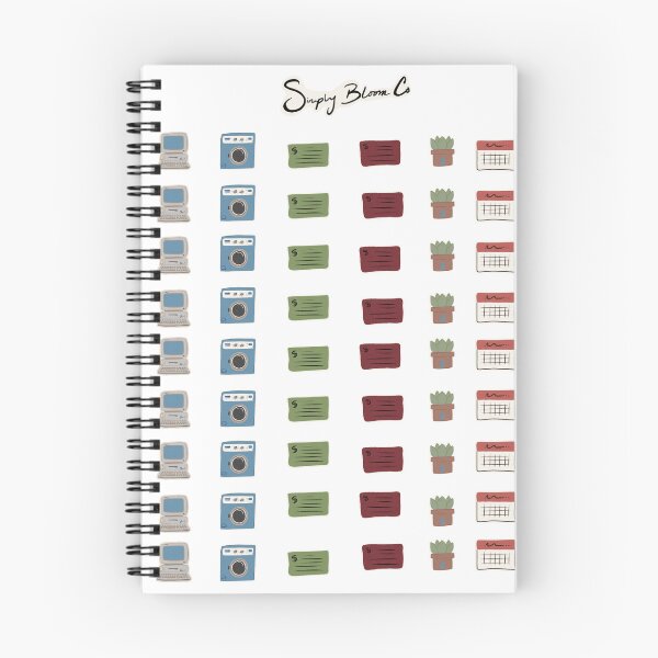 Item preview, daily sticker icons for planner designed and sold by Simplybloomco.
