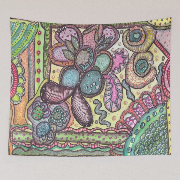 Item preview, Magical Flower - Relaxing Reverse Coloring Abstract Doodle designed and sold by ColorWander.