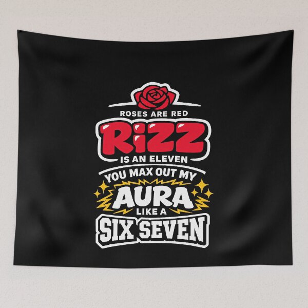 Item preview, Roses Are Red Six Seven Brainrot Valentine Alpha Meme designed and sold by elderberry.