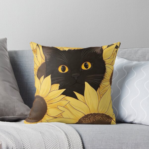 Item preview, Cat sunflower designed and sold by GraphicMondaze.