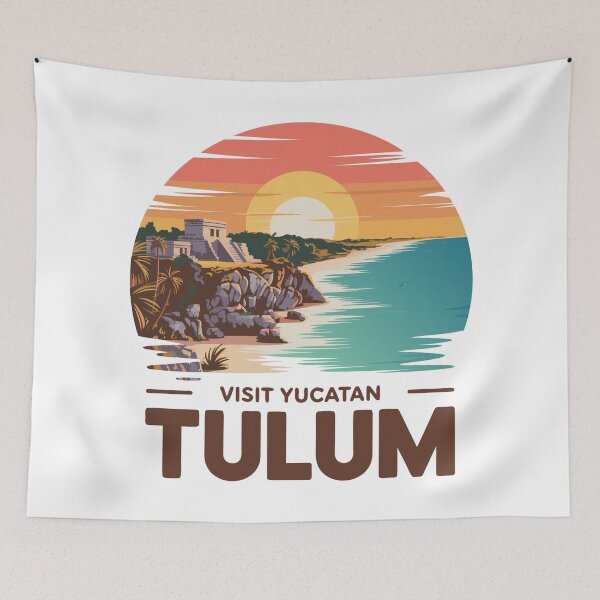 Item preview, Vintage Tulum Mexico Tropical Yucatan Travel designed and sold by Blok45.