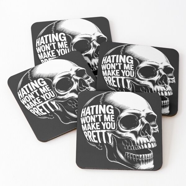 Item preview, Hating Me Won't Make You Pretty Skull designed and sold by tkhrbika.