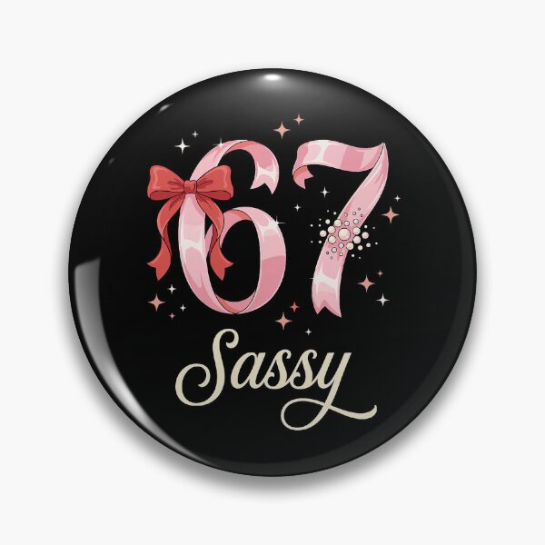 Item preview, 67 Sassy Pink Ribbon 67 Bow Pearls Coquette Aesthetic Y2K Six Seven Meme designed and sold by pansak.