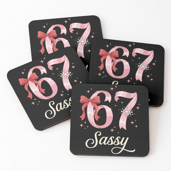 Item preview, 67 Sassy Pink Ribbon 67 Bow Pearls Coquette Aesthetic Y2K Six Seven Meme designed and sold by pansak.