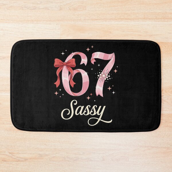 Item preview, 67 Sassy Pink Ribbon 67 Bow Pearls Coquette Aesthetic Y2K Six Seven Meme designed and sold by pansak.