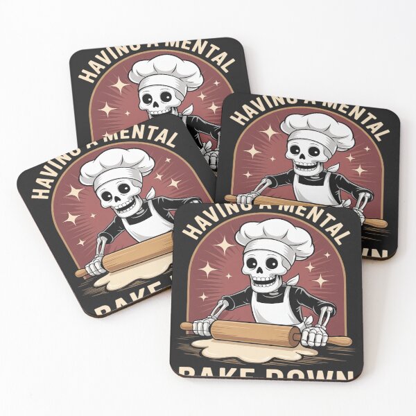 Item preview, Having A Mental Bake Down Funny Skeleton Baker Chef Bake designed and sold by tkhrbika.