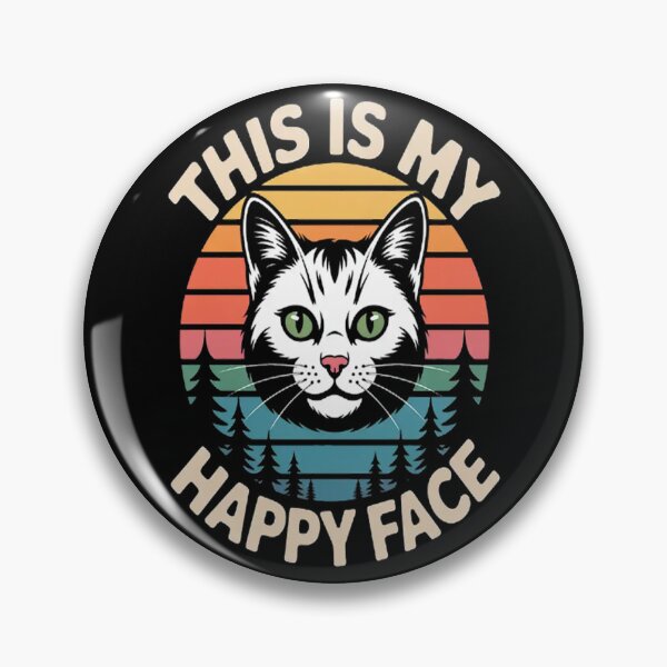 Item preview, This Is My Happy Face Smudge The Cat designed and sold by gandebro.