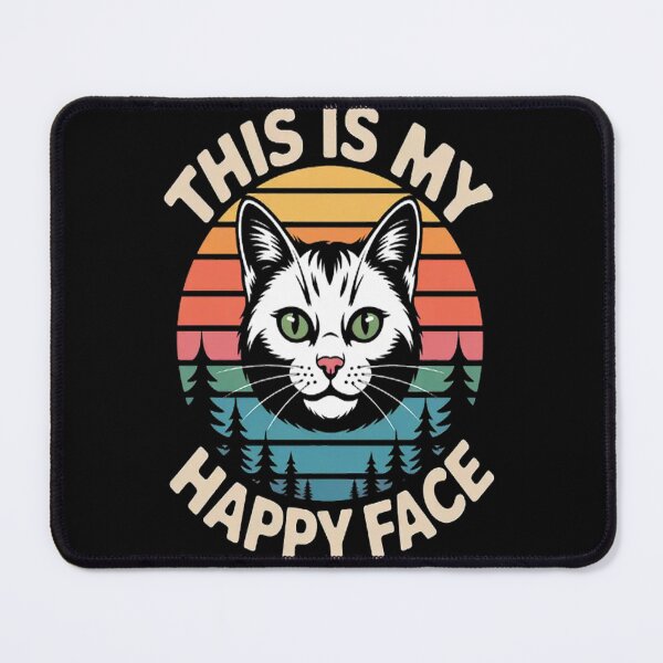 Item preview, This Is My Happy Face Smudge The Cat designed and sold by gandebro.