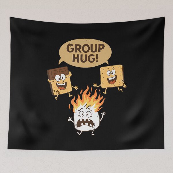 Item preview, Group Hug Funny Smores Campfire Marshmallow designed and sold by markettathorn.