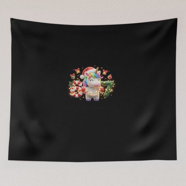 Item preview, Funny 67 Christmas Unicorn Light Garland designed and sold by Intomindfood.
