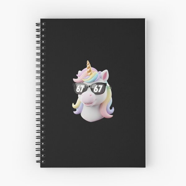 Item preview, Funny 67 Cool Unicorn Face Logo designed and sold by Intomindfood.