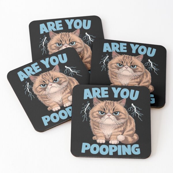 Item preview, Are You Pooping Funny Meme Cat Lover Humor Sarcastic Joke  designed and sold by RsFilsingerArt.