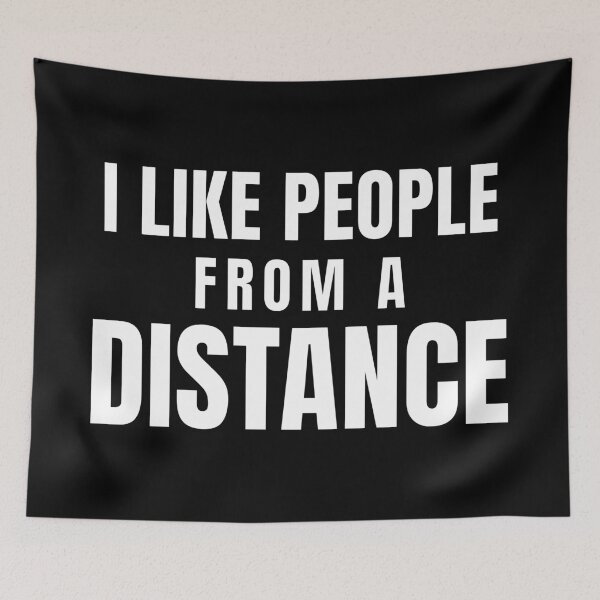 Item preview, I Like People From A Distance – Funny Anti Social T Shirt designed and sold by PixelPlush.