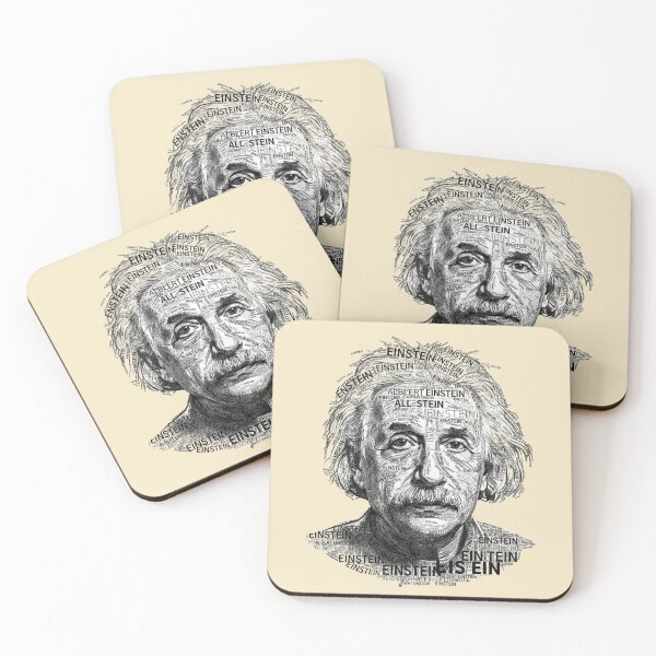 Item preview, Albert Einstein – Typographic Portrait designed and sold by TheWonkyEaselCo.