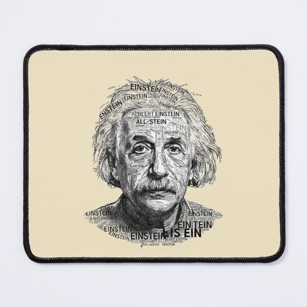 Item preview, Albert Einstein – Typographic Portrait designed and sold by TheWonkyEaselCo.