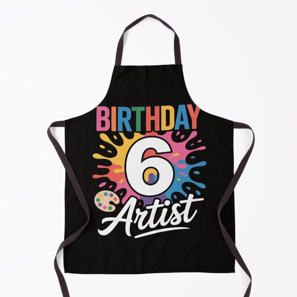 Item preview, 6 Year Old Birthday Art Painting Party 6th Bday Artist designed and sold by BotboutiquePre.