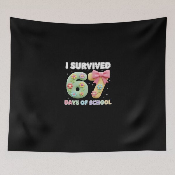 Item preview, Funny 67 Days of School Cute Floral Vibes designed and sold by Intomindfood.