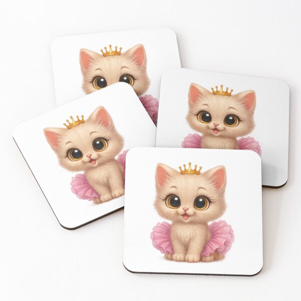 Item preview, Cute Princess Kitten – Kawaii Cat with Crown Illustration designed and sold by artbaby30.