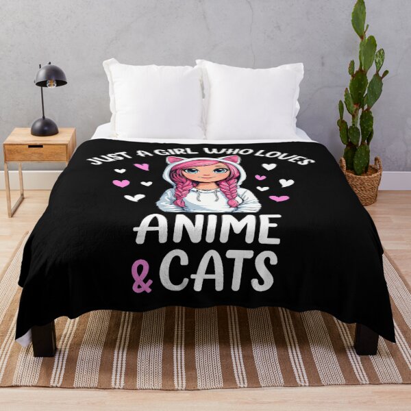 Item preview, Just A Girl Who Loves Anime Cats designed and sold by keatnybolho.