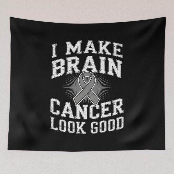 Item preview, I Make Brain Cancer Look Good T-Shirt Gray Ribbon  designed and sold by KonopikaaArt.