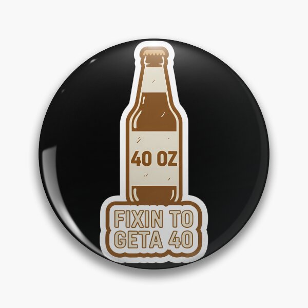 Item preview, Fixin To Geta 40 - Funny Retro Beer Bottle Sticker designed and sold by DaveyBoyFlips.