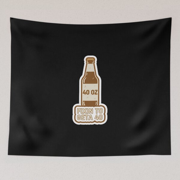 Item preview, Fixin To Geta 40 - Funny Retro Beer Bottle Sticker designed and sold by DaveyBoyFlips.